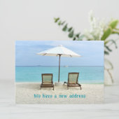 Chaises Beachside Nouvelles Cartes Faire-part (Debout devant)