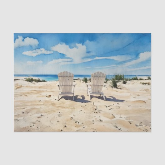 Chaises dans du papier de soie de sable (Recto)