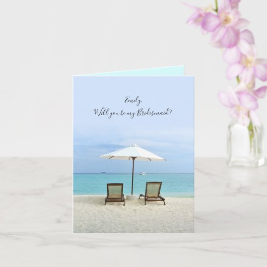 Chaises De Plage Be My Bridesmaid Cartes pliées (Orchidée)