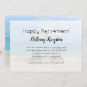 Chaises De Plage Bonne Retraite Invitation (Devant / Derrière)