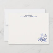 Chaises de plage côtière Carte de note de paraplui (Devant)