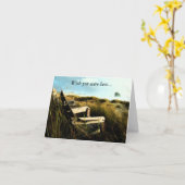 Chaises De Plage D'Été.. Cartes de correspondance (Fleur jaune)