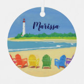 Chaises de plage et ornement personnalisé du phare (Recto)