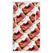 Chaises de plage rouges et blanches Sac cadeau de (Devant)