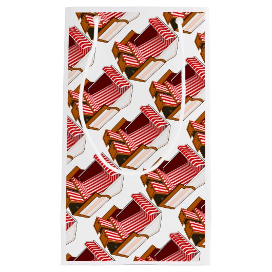 Chaises de plage rouges et blanches Sac cadeau de (Devant)