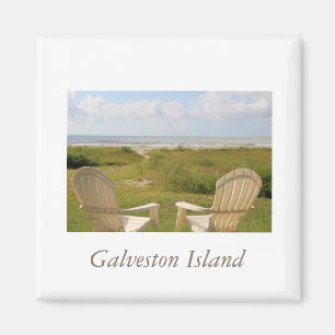 Chaises de plage sur l'île de Galveston Magnet