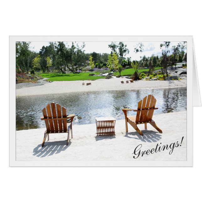 Chaises de plage tranquilles Photo avec jeu de cad (Devant horizontal)