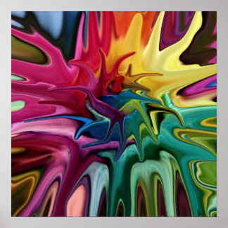 Chakra Balance Bright kleurrijk Abstract Poster