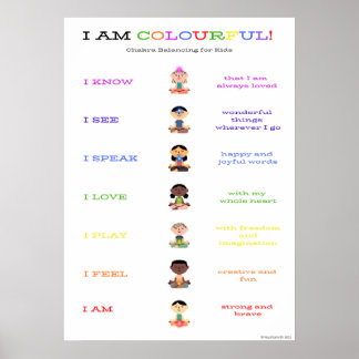 Chakra-balanceerend Poster voor kinderen - UK/AU-v