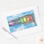 Chakra Cat Rechthoekige Sticker (Envelop)