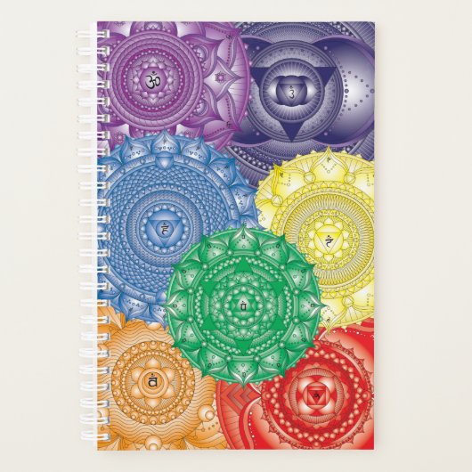 Chakra Collage Mandala Multi Color Planner (Voorkant)