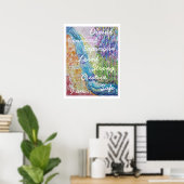 Chakra Colors and Affirmations Poster (Thuiskantoor)
