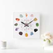 *~* Chakra Crystal Energy Gemstone Vierkante Klok (Huis)