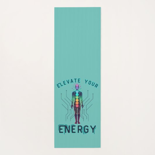 Chakra Energie Alignment Y2K Neon Circuit Board Yogamat (Achterkant)