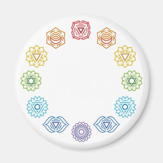 Chakra Energy Round Magnet Magneet (Voorkant)