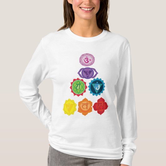 Chakra Energy System T-shirt met lange mouwen (Voorkant)