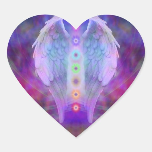 chakra, engel, genezer, genezing van god, engelen, hart sticker (Voorkant)