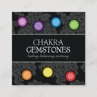 Chakra Gemstenen Wallet Card Vierkante Visitekaartje