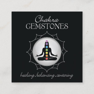 Chakra Gemstone Wallet Card Vierkante Visitekaartje