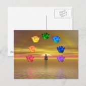 chakra golden kleurling background cosmos briefkaart (Voorkant / Achterkant)