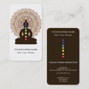 Chakra Healing Meditatie Lotus Positie Man Mandala Visitekaartje