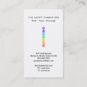 *~* Chakra Healing Meditation Lotus Pose Man Sun Visitekaartje (Achterkant)