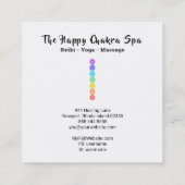 *~* Chakra Healing Meditation Lotus Pose Man Vierkante Visitekaartje (Achterkant)