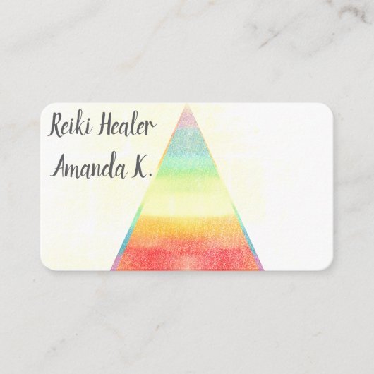 Chakra Lightworker Reiki Couleurs Cartes de visite (Devant)