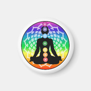 Chakra Lotus Magnet - Ronde Heilige Yoga Kunst Magneet