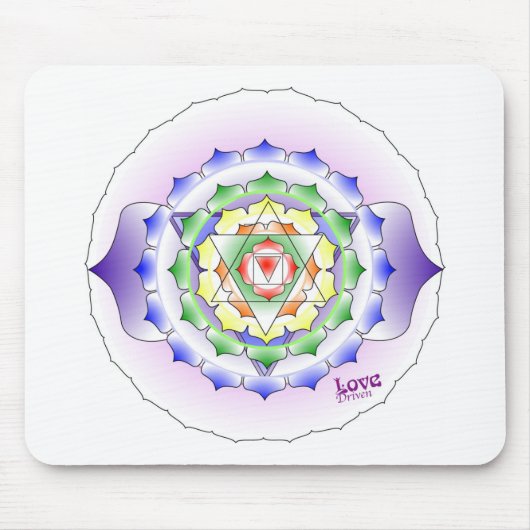 Chakra Mandala Mousepad Muismat (Voorkant)