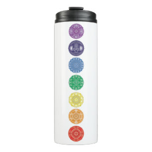 Chakra Mandala Multi Color Thermal Tumbler Thermosbeker