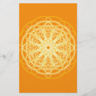 Chakra Mandala Sacred Geometry Bright Sinaasappel