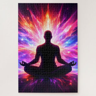 Chakra Meditatie Puzzel Kleurrijke Yoga Kunst