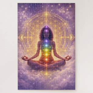 Chakra-meditatiepuzzel spirituele kunst cadeau legpuzzel