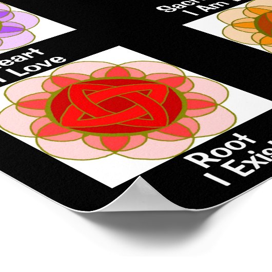 Chakra Meditation with Affirmirmations Poster (Hoek)