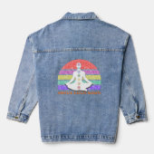 Chakra Meditation Yoga Rainbow Sunset Denim Jacket (Achterkant)