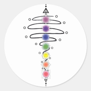 Chakra Modulator Ronde Sticker