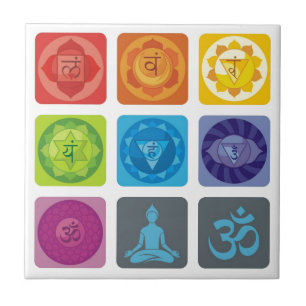 chakra, ohm, aura, zen, chakras, yoga, yogi, genez tegeltje