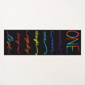 Chakra Rainbow Word Art Yoga Mat (Voorkant (horizontaal))