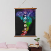 Chakra regenboogrook Bold Black Hangend Wandkleed (Slaapkamer)