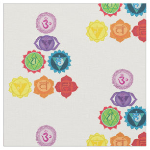 Chakra, Seven Chakras Energy System Fabric Stof