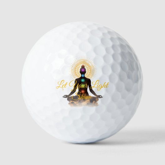 Chakra Silhouette Golf Balls – Let Your Light Shin Golfballen (Voorkant)