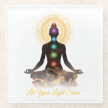 Chakra Silhouette Onderzetter – Laat Je Licht Schi