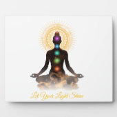 Chakra Silhouette Tabletop Plaque with Easel  (Devant)