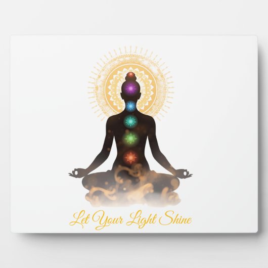 Chakra Silhouette Tabletop Plaque with Easel  (Devant)
