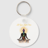 Chakra Silhouette Tabletop Plaque with Easel Sleutelhanger (Achterkant)