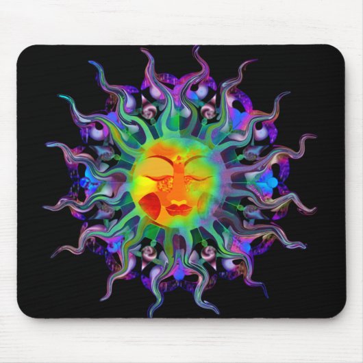 Chakra Sun Dark Mousepad Muismat (Voorkant)