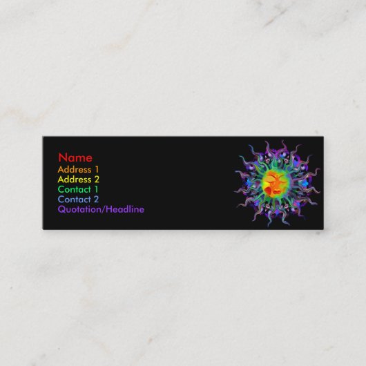 Chakra Sun Profile Cards Mini Visitekaartje (Voorkant)