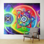 Chakra Symbol Tapestry Wandkleed (In Situ (horizontaal))