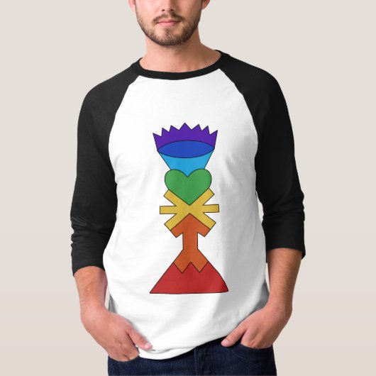 Chakra Tower Raglan T-shirt (Voorkant)
